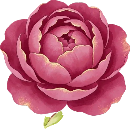 A dusty rose blossom crowning the tower