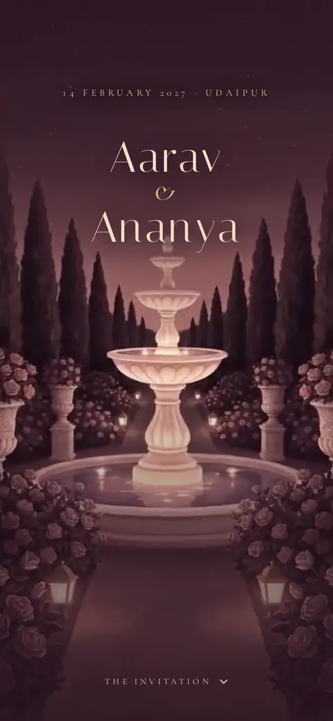 Live preview of the Gulistaan wedding invitation demo