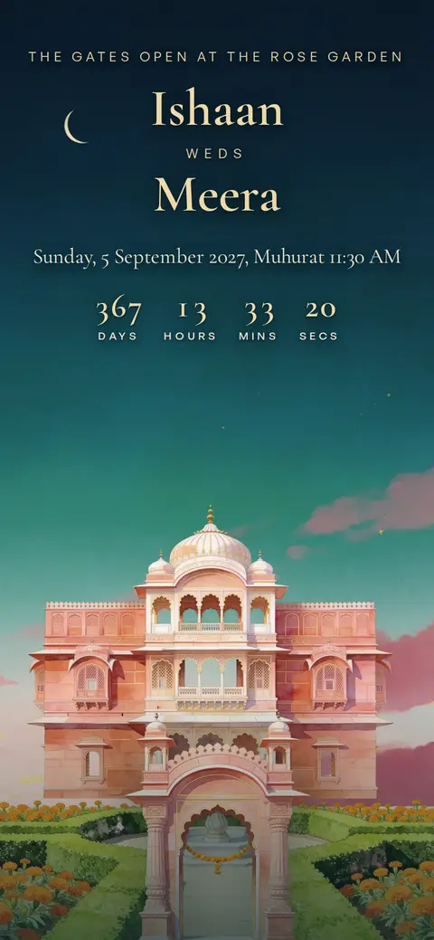 Live preview of the Virasat wedding invitation demo